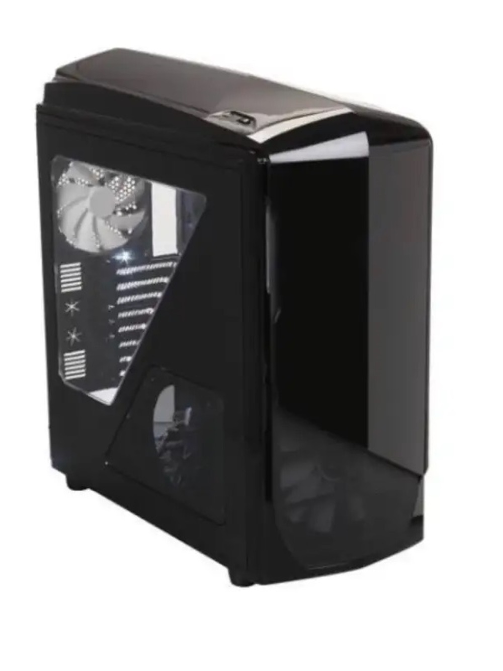 Sleek Black Gaming/PC Tower Case with Side Window
